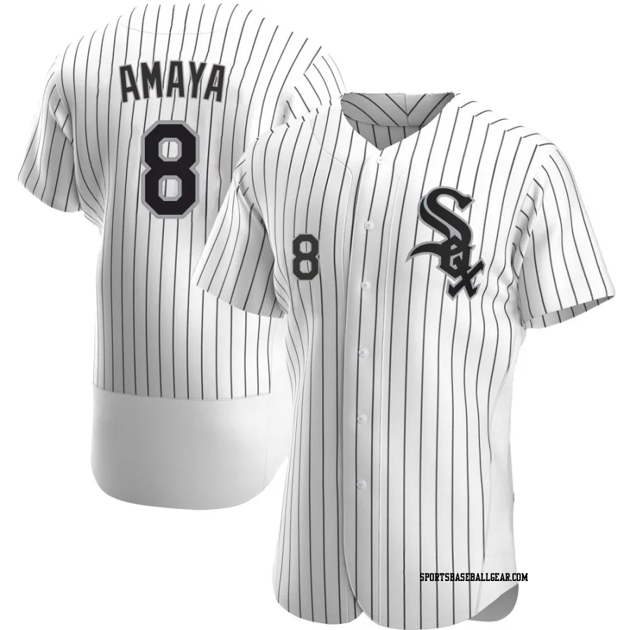 Jacob Amaya Men's Chicago White Sox White Authentic Home Jersey