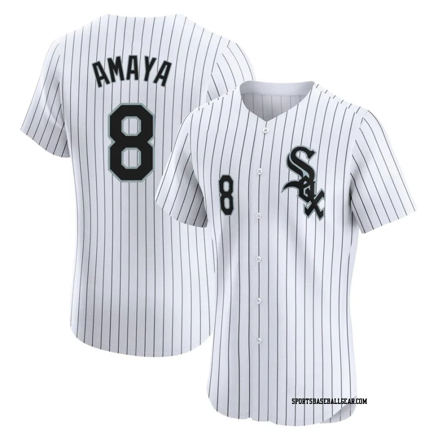 Jacob Amaya Men's Chicago White Sox White Elite Home Jersey