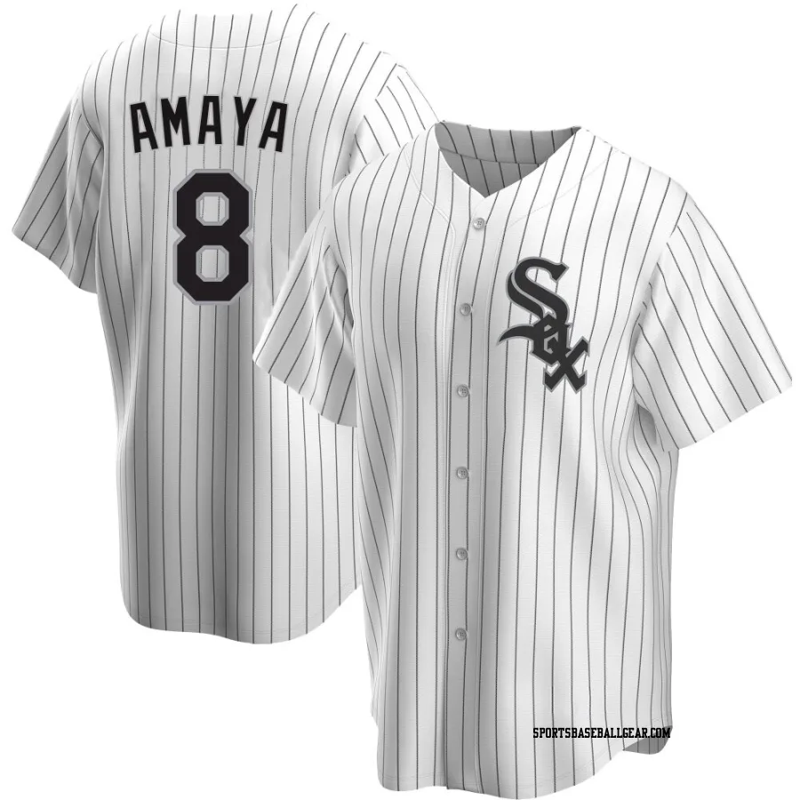 Jacob Amaya Men's Chicago White Sox White Replica Home Jersey