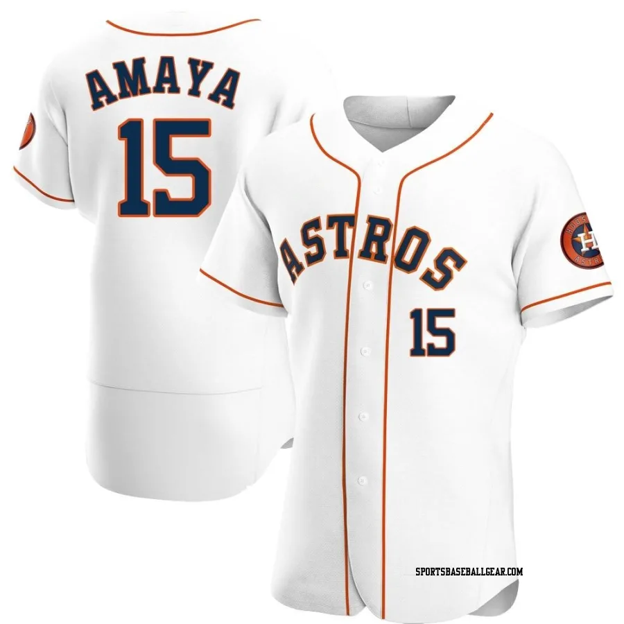 Jacob Amaya Men's Houston Astros White Authentic Home Jersey