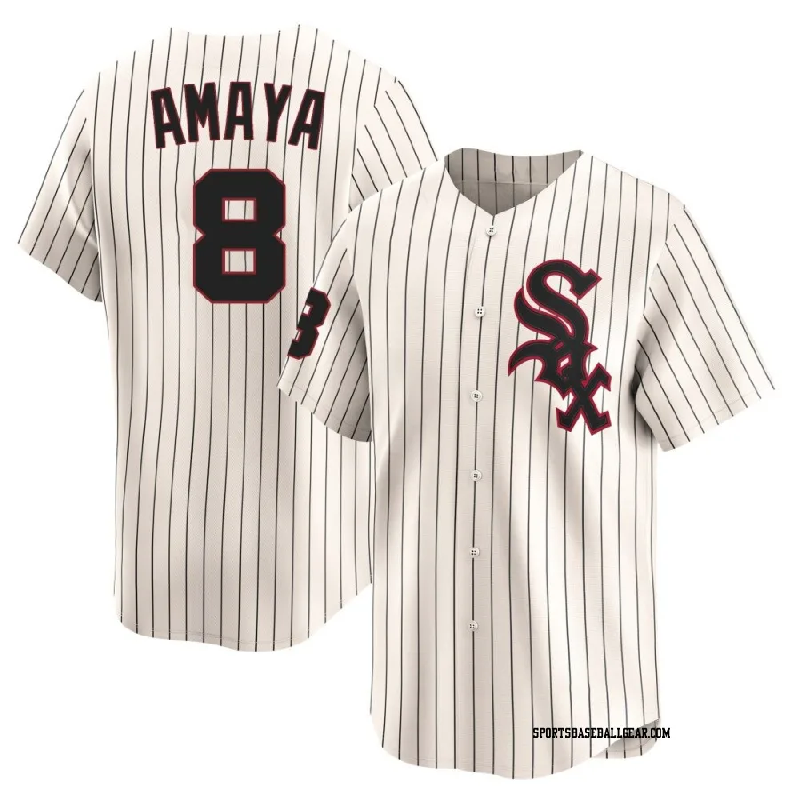 Jacob Amaya Youth Chicago White Sox Cream Limited Throwback Cooperstown Jersey