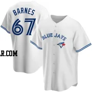 Jacob Barnes Men's Toronto Blue Jays White Replica Home Jersey