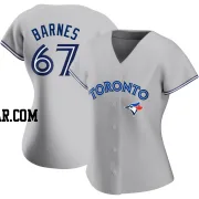 Jacob Barnes Women's Toronto Blue Jays Gray Replica Road Jersey