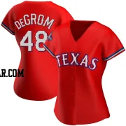 Jacob deGrom Women's Texas Rangers Red Replica Alternate 2023 World Series Champions Jersey