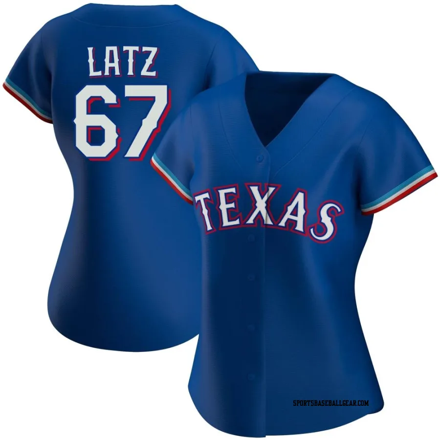 Jacob Latz Women's Texas Rangers Royal Authentic Alternate Jersey
