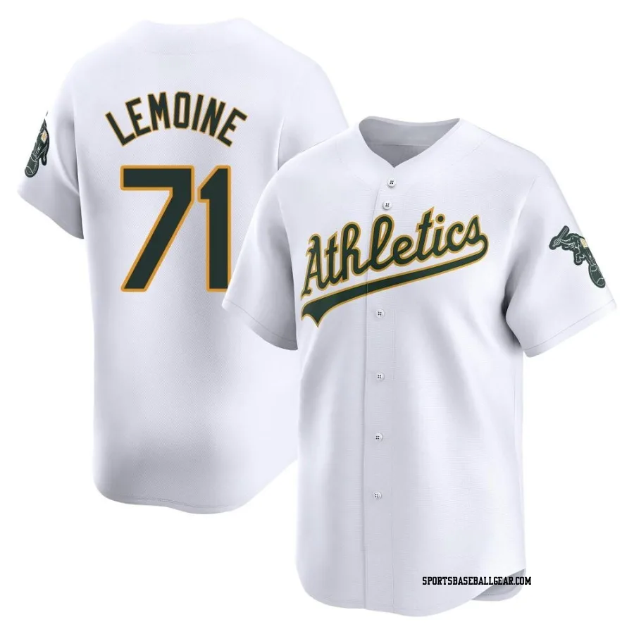 Jacob Lemoine Men's Oakland Athletics White Limited Home Jersey