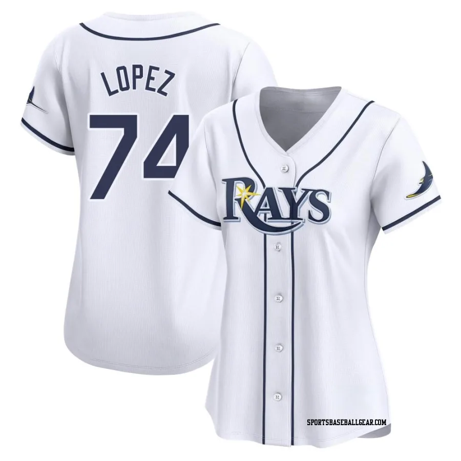 Jacob Lopez Women's Tampa Bay Rays White Limited Home Jersey