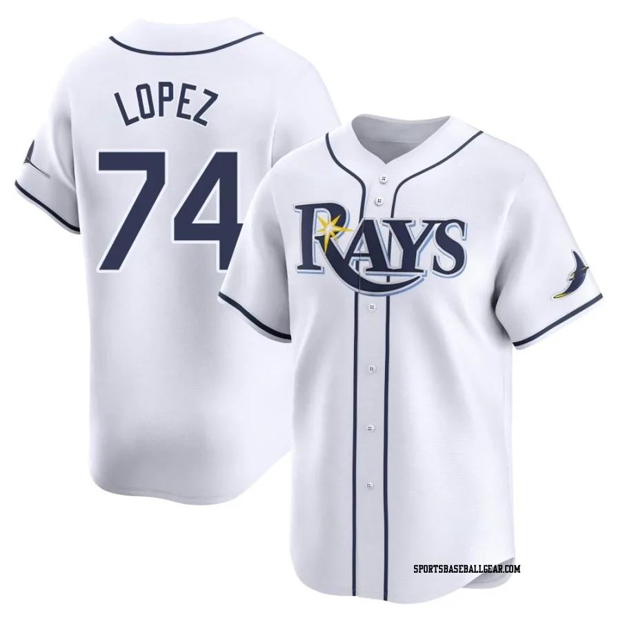 Jacob Lopez Youth Tampa Bay Rays White Limited Home Jersey