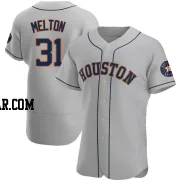Jacob Melton Men's Houston Astros Gray Authentic Road Jersey