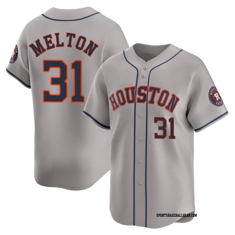 Jacob Melton Men's Houston Astros Gray Limited Away Jersey