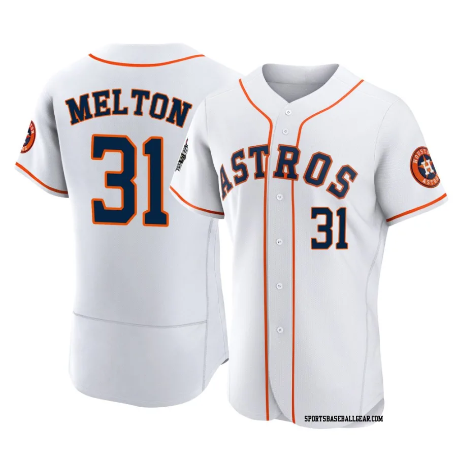 Jacob Melton Men's Houston Astros White Authentic 2022 World Series Home Jersey