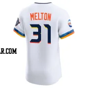 Jacob Melton Men's Houston Astros White Elite 2025 City Connect Jersey