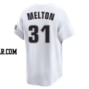 Jacob Melton Men's Houston Astros White Limited Throwback Cooperstown Collection Jersey