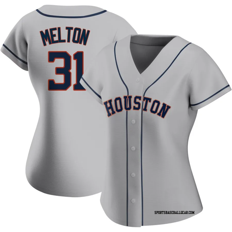 Jacob Melton Women's Houston Astros Gray Replica Road 2020 Jersey