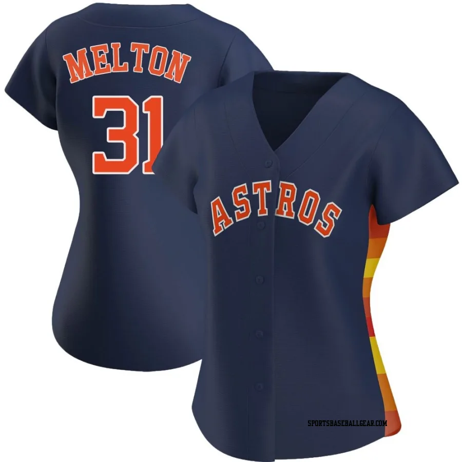 Jacob Melton Women's Houston Astros Navy Replica Alternate Jersey