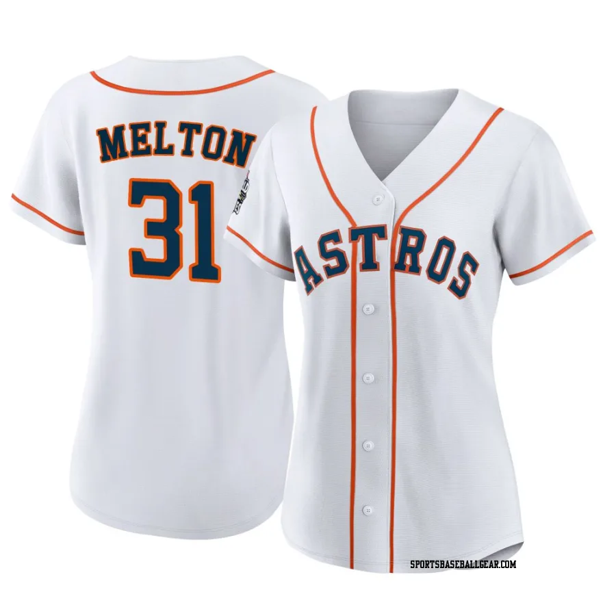Jacob Melton Women's Houston Astros White Replica 2022 World Series Home Jersey