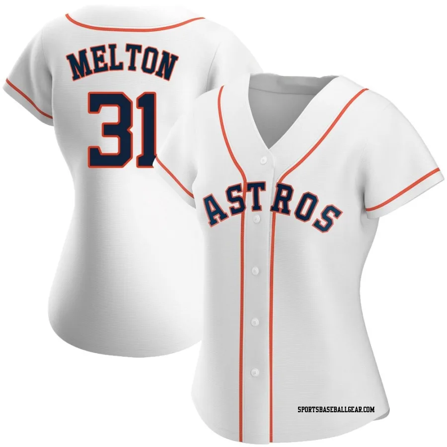 Jacob Melton Women's Houston Astros White Replica Home Jersey