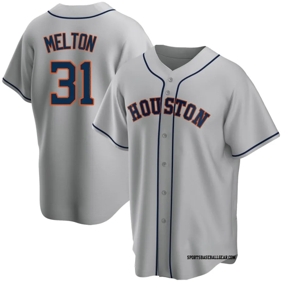 Jacob Melton Youth Houston Astros Gray Replica Road Jersey