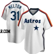 Jacob Melton Youth Houston Astros White Replica Home Cooperstown Collection Team Jersey