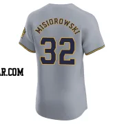 Jacob Misiorowski Men's Milwaukee Brewers Gray Elite Road Jersey