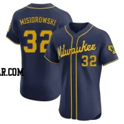 Jacob Misiorowski Men's Milwaukee Brewers Navy Elite Alternate Jersey
