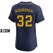 Jacob Misiorowski Men's Milwaukee Brewers Navy Elite Alternate Jersey