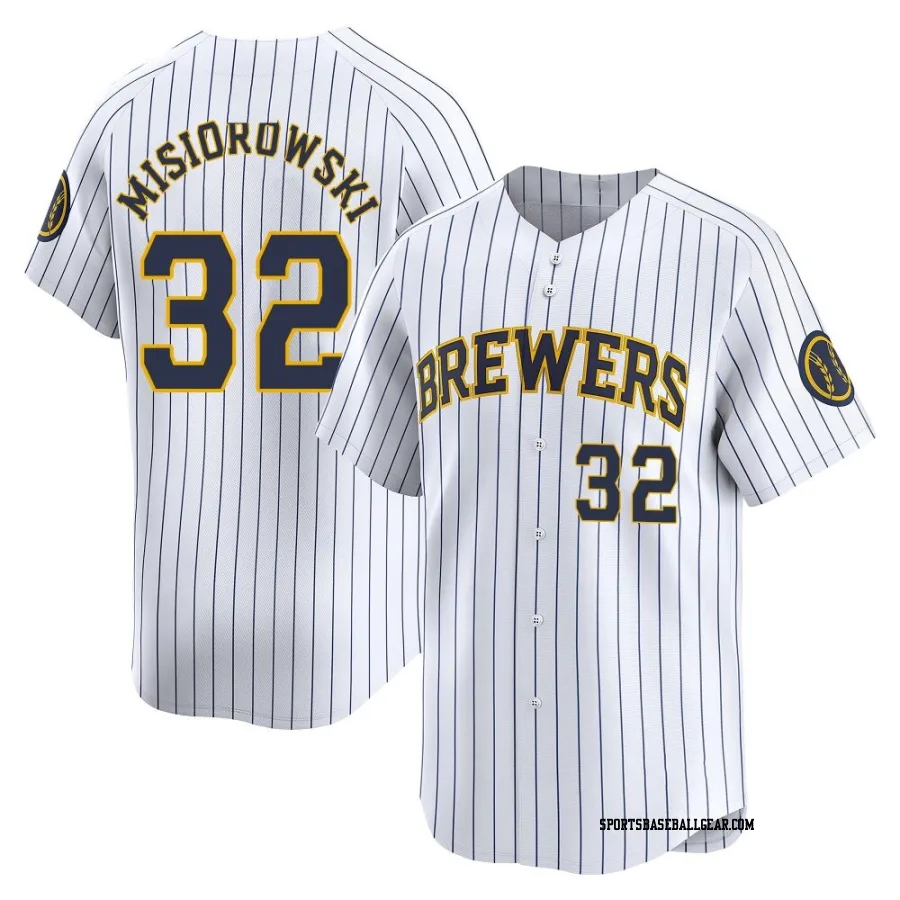 Jacob Misiorowski Men's Milwaukee Brewers White Limited Alternate Jersey