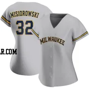 Jacob Misiorowski Women's Milwaukee Brewers Gray Replica Road Jersey