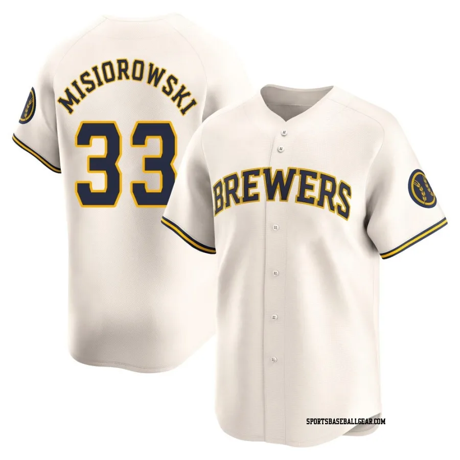 Jacob Misiorowski Youth Milwaukee Brewers Cream Limited Home Jersey