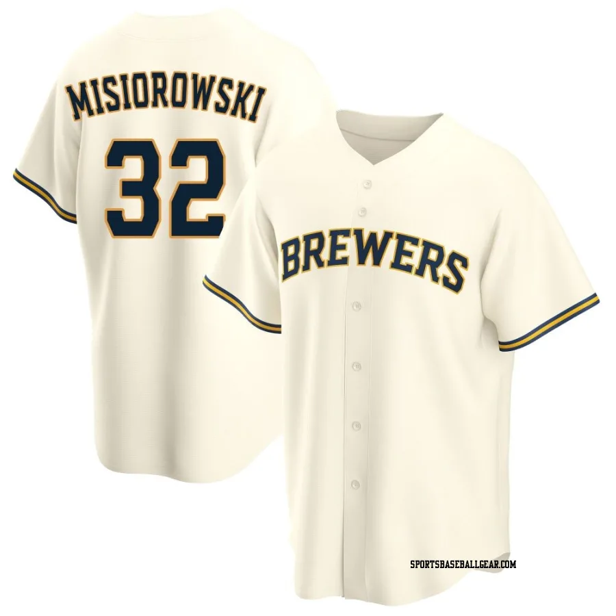 Jacob Misiorowski Youth Milwaukee Brewers Cream Replica Home Jersey
