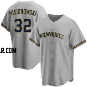 Jacob Misiorowski Youth Milwaukee Brewers Gray Replica Road Jersey
