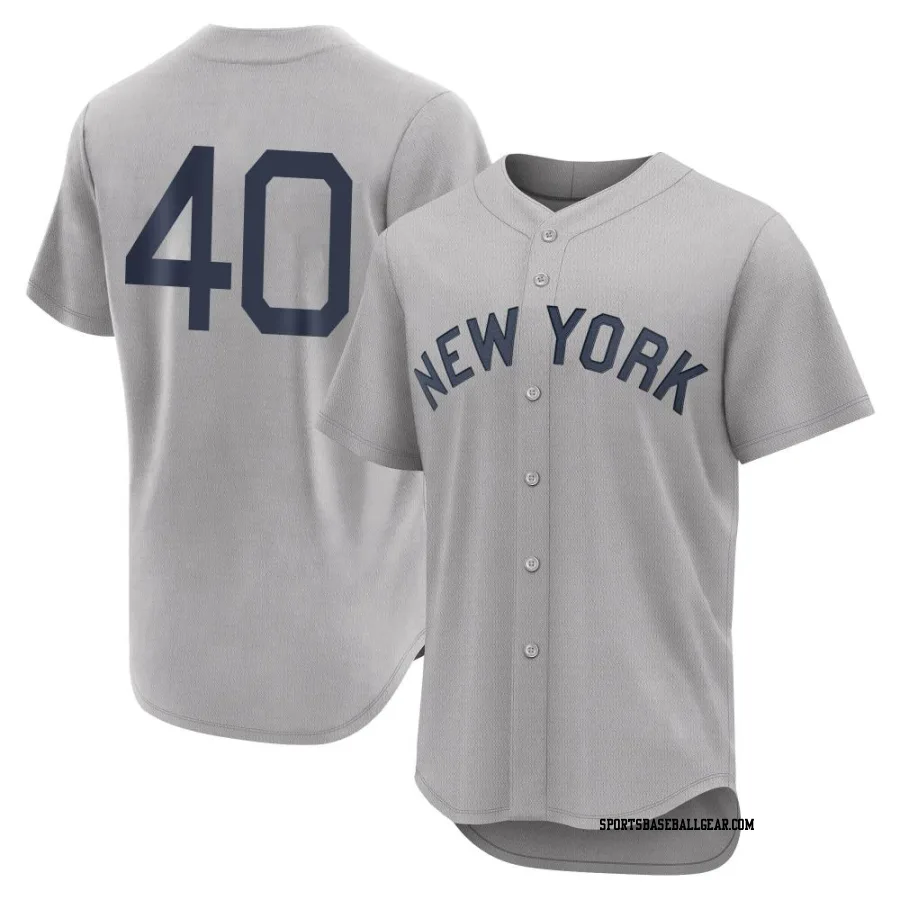 Jacob Morales Men's New York Yankees Gray Authentic 2021 Field of Dreams Jersey