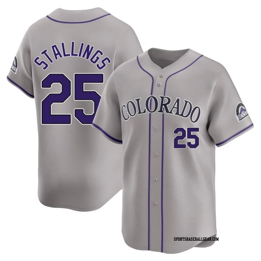 Jacob Stallings Men's Colorado Rockies Gray Limited Road Jersey