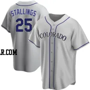 Jacob Stallings Men's Colorado Rockies Gray Replica Road Jersey