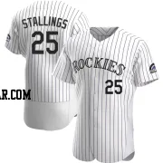 Jacob Stallings Men's Colorado Rockies White Authentic Home Jersey