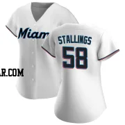Jacob Stallings Women's Miami Marlins White Replica Home Jersey