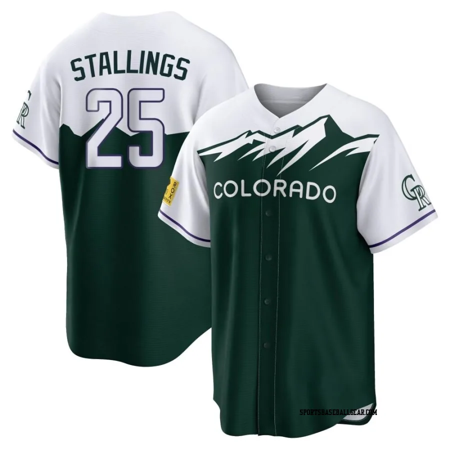 Jacob Stallings Youth Colorado Rockies Green Replica 2022 City Connect Jersey