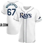 Jacob Waguespack Men's Tampa Bay Rays White Authentic Home Jersey