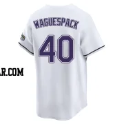 Jacob Waguespack Men's Tampa Bay Rays White Limited Throwback Cooperstown Jersey