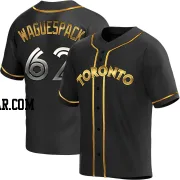 Jacob Waguespack Youth Toronto Blue Jays Black Golden Replica Alternate Jersey