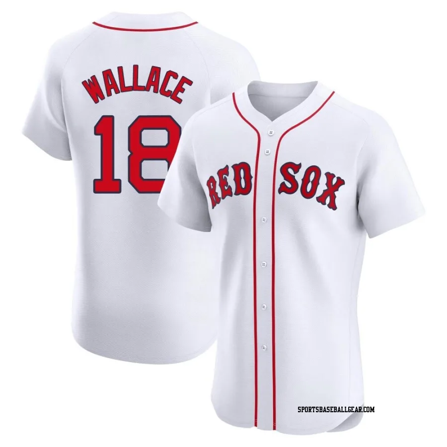 Jacob Wallace Men's Boston Red Sox White Elite Home Patch Jersey