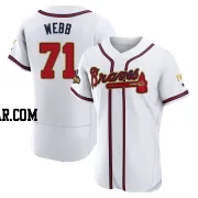 Jacob Webb Men's Atlanta Braves Gold Authentic White 2022 Program Jersey