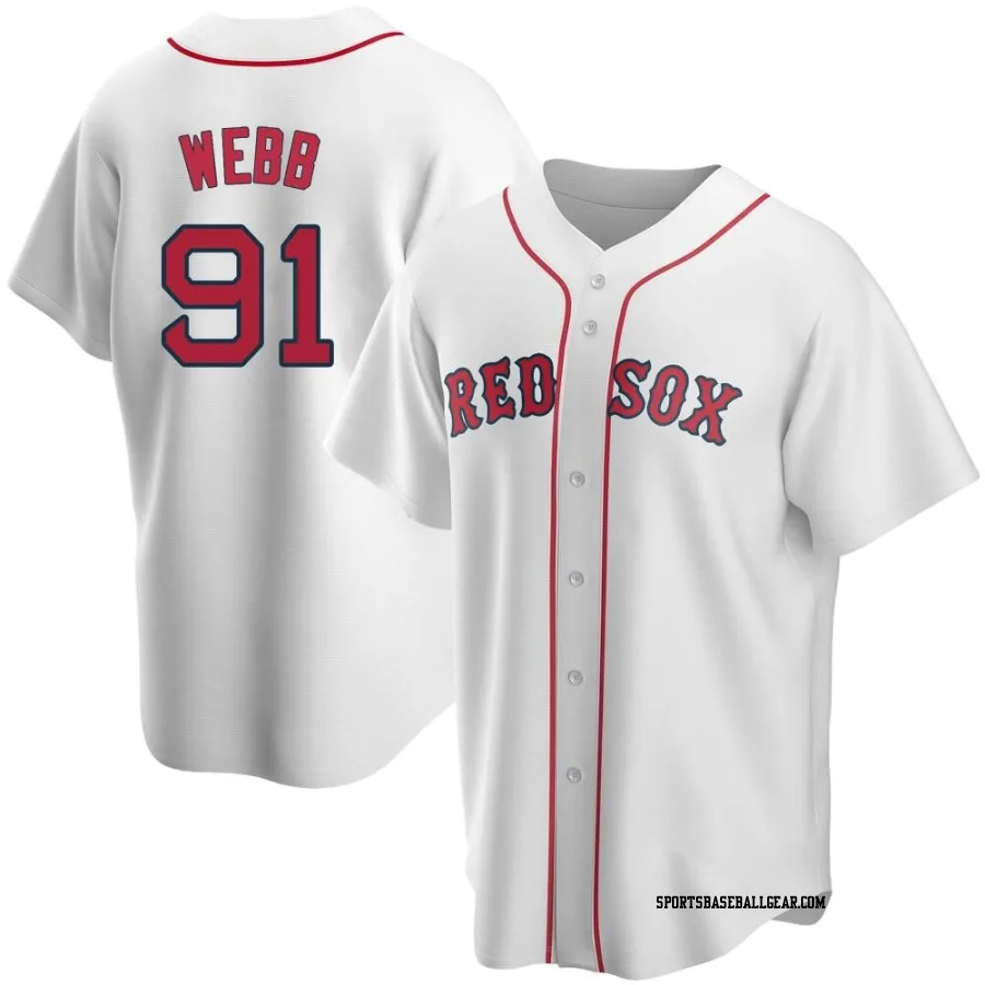 Jacob Webb Men's Boston Red Sox White Replica Home Jersey