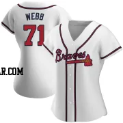Jacob Webb Women's Atlanta Braves White Authentic Home Jersey