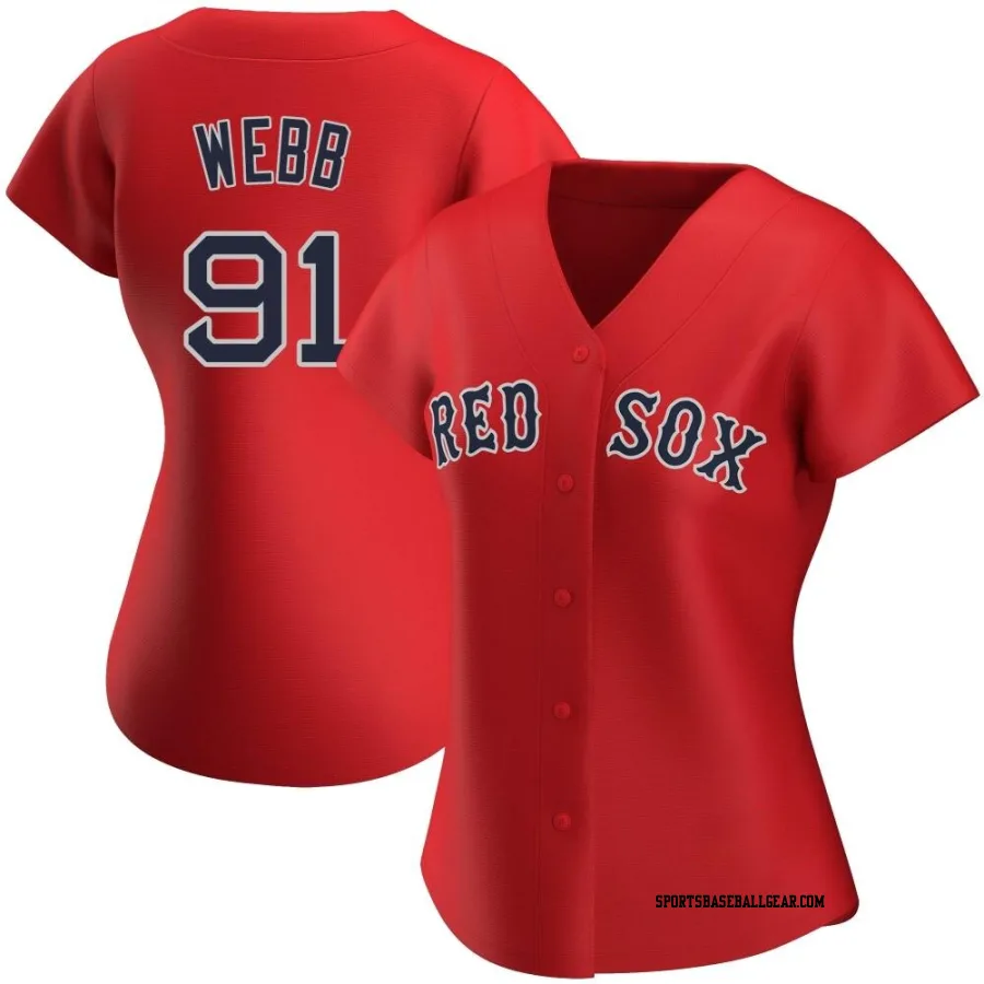 Jacob Webb Women's Boston Red Sox Red Authentic Alternate Jersey