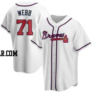 Jacob Webb Youth Atlanta Braves White Replica Home Jersey