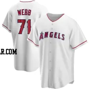 Jacob Webb Youth Los Angeles Angels White Replica Home Jersey
