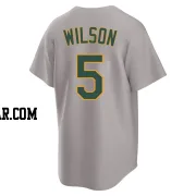 Jacob Wilson Men's Oakland Athletics Gray Replica Away 2.0 Jersey