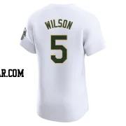 Jacob Wilson Men's Oakland Athletics White Elite Home Jersey