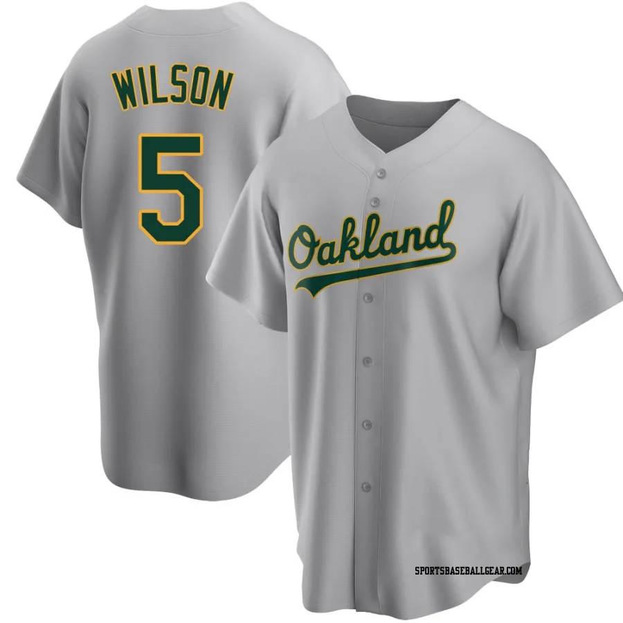 Jacob Wilson Youth Oakland Athletics Gray Replica Road Jersey